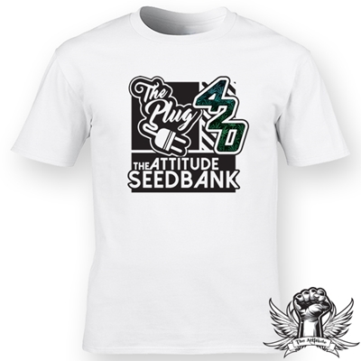 and The Plug Seedbank White 420 T-shirt Strain