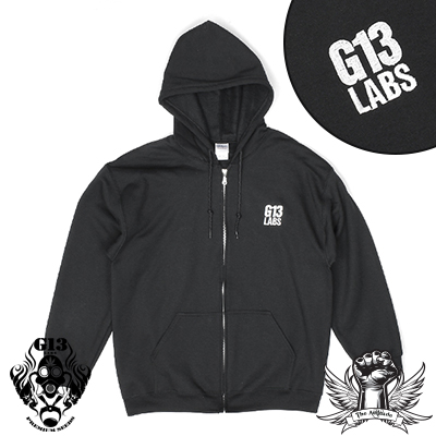 G13 Labs Embroidered Trademark Zip Hoody Black
