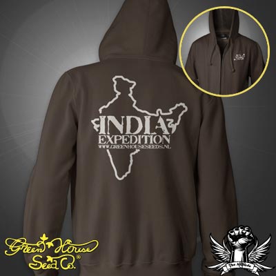 Greenhouse India Expedition Brown Hoody With Zipper (CMHZ0008)