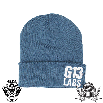 G13 Labs Side Trademark Embroidery Cuff Beanie Air Force Blue